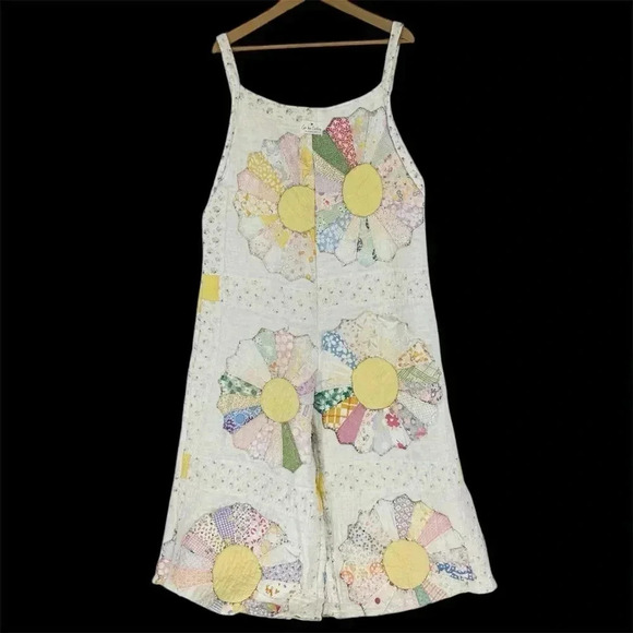 Vintage Pants - Vintage handmade one of a kind quilt overalls